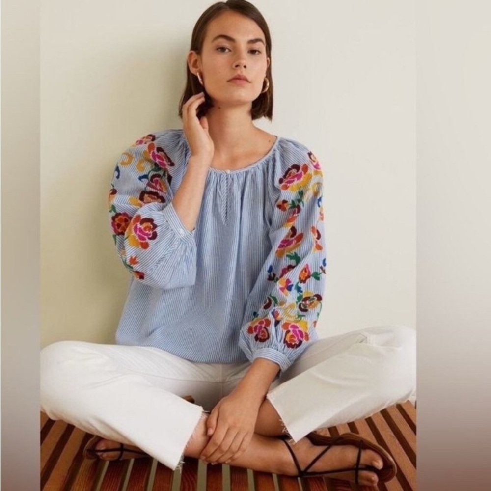 EUC Anthropologie Floreat Blouse Soleil
Embroidered Tassel Colorful Cotton XS - Picture 3 of 11
